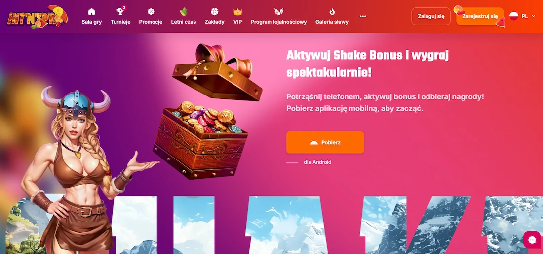 Hit'n'Spin - shake bonus