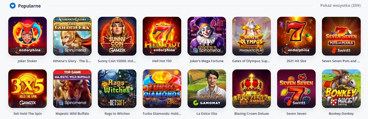 Najpopularniejsze sloty kasynowe