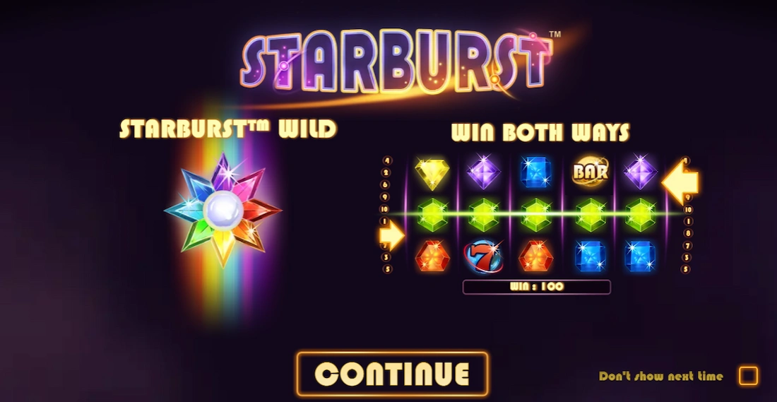 Starburst - bonusy