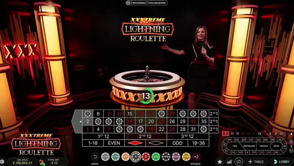 XXXtreme Lightning Roulette - lobby