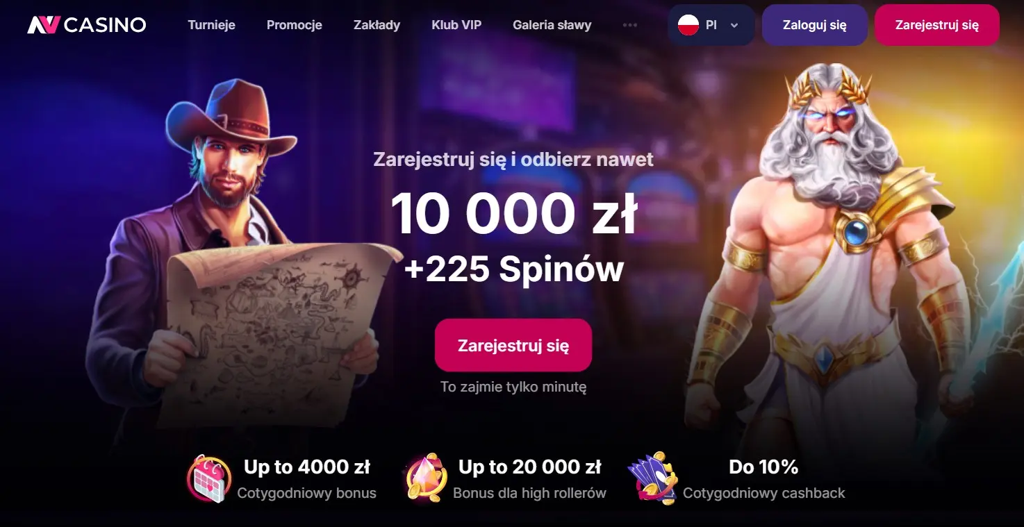 Strona kasyna NV Casino