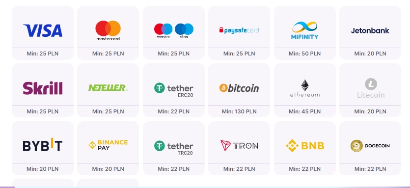 IceCasino - metody płatności